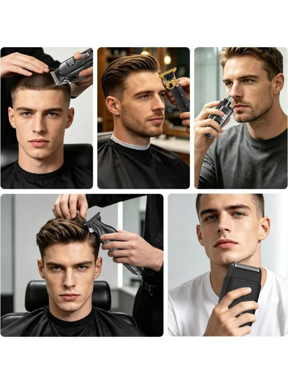 Cordless Hair Clippers & Beard Trimmer Kit - Professional Hair Cutting Tools